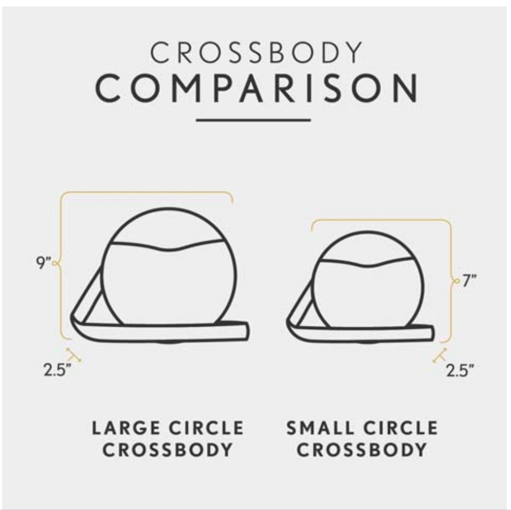 Portland Leather Large Circle Crossbody Bag In Black - Picture 10 of 11